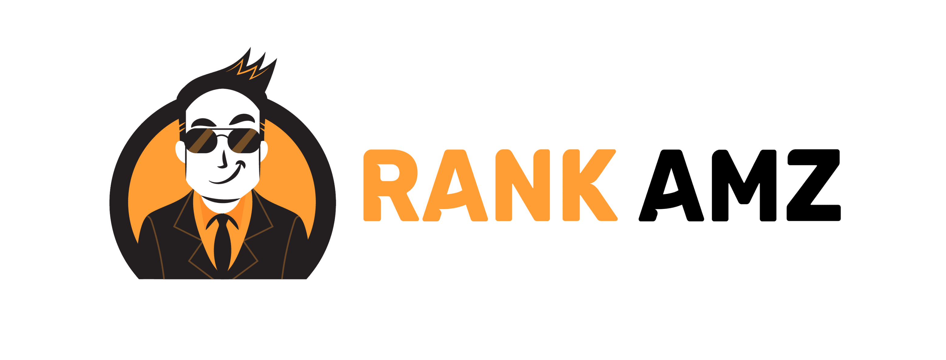 Add a man in sunglasses to the footer of the homepage with Rank az logo.