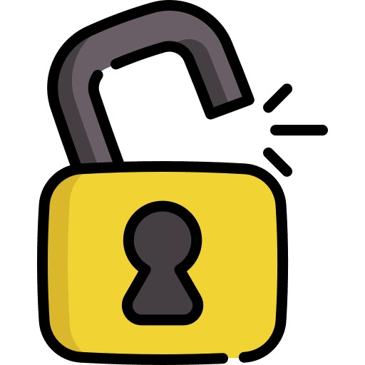 A padlock icon on a white background.